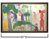 LARGE MANUEL MENDIVE OIL PAINT