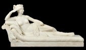 LARGE MARBLE GRECO-ROMAN RECLI