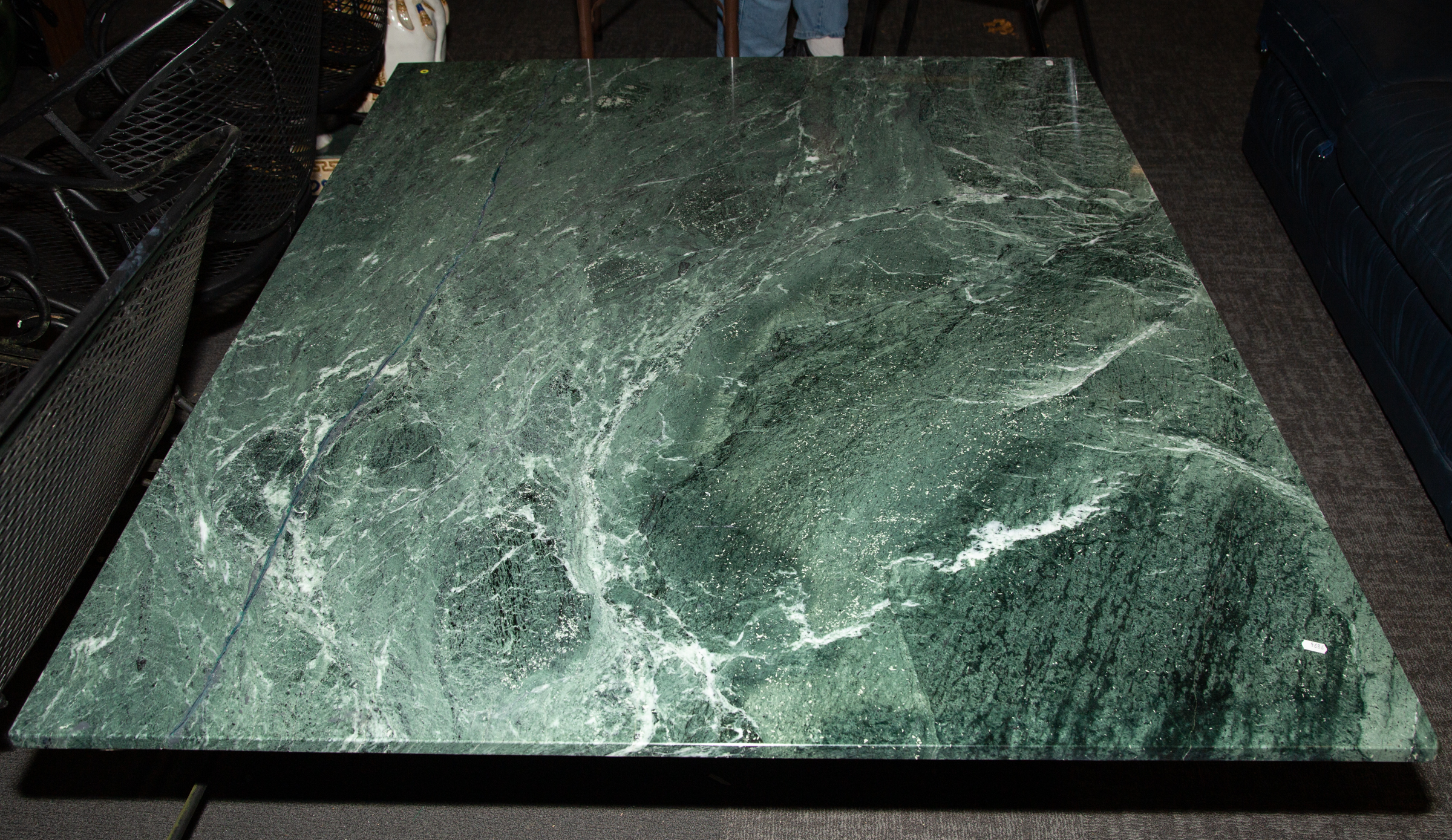 LARGE MARBLE TOP COFFEE TABLE