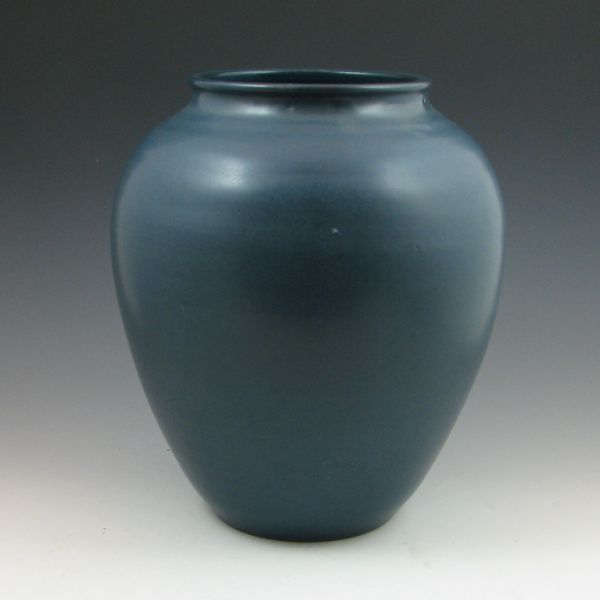Large Marblehead matte blue vase.