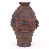 LARGE MAYAN STYLE GLAZED TERRA