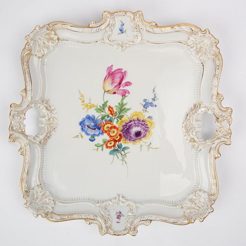 LARGE MEISSEN PORCELAIN TRAYA