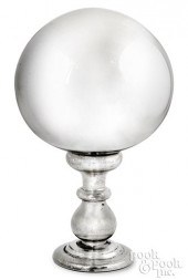 LARGE MERCURY GLASS GAZING BAL