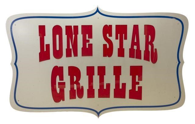 LARGE METAL 'LONE STAR GRILL'