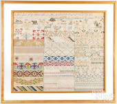 LARGE MEXICAN NEEDLEWORK SAMPL