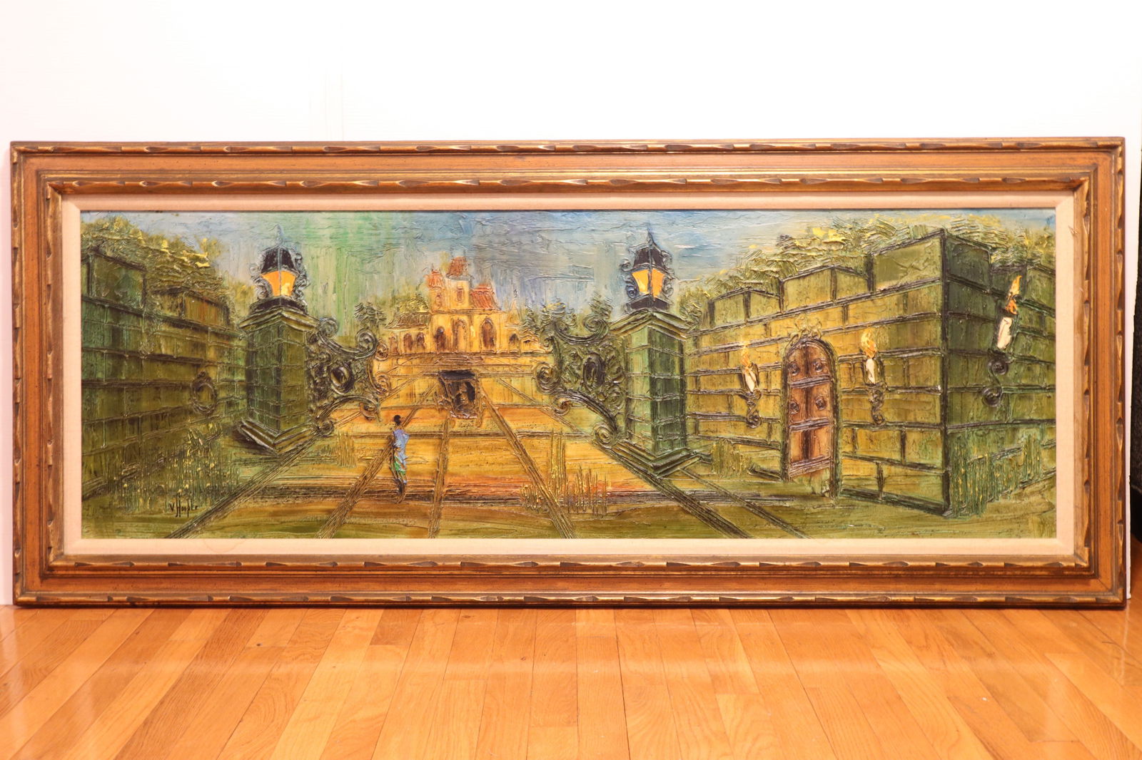 LARGE MID CENTURY VAN HOOPLE OIL