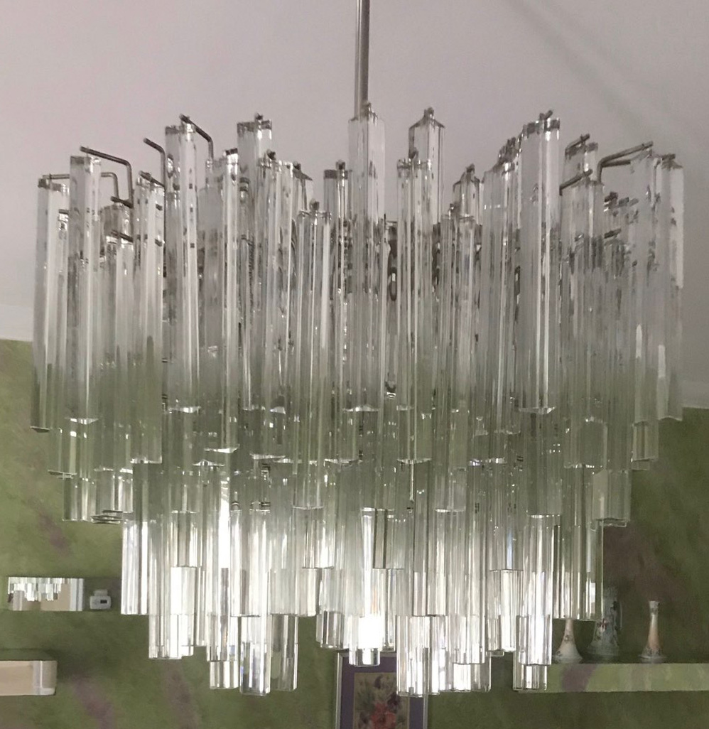 LARGE MIDCENTURY CAMER CHANDELIER