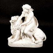LARGE MINTON PARIAN WARE FIGUR