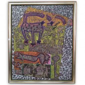 LARGE MIXED MEDIA ON CANVASDES