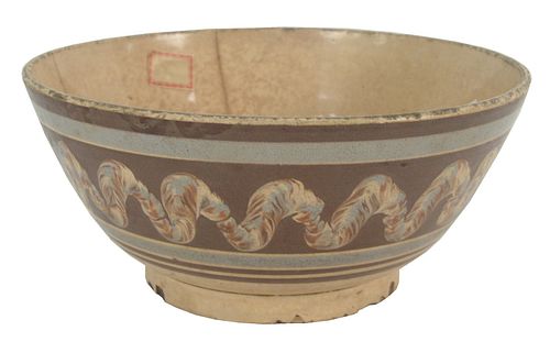 LARGE MOCHA FOOTED BOWL BROWN AND