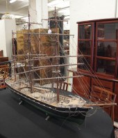 LARGE MODEL OF A THREE MAST SA