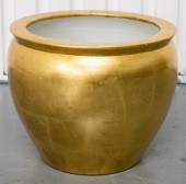 LARGE MODERN GILT EARTHENWARE