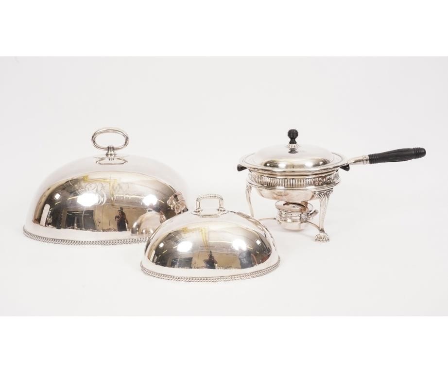 Large monogrammed silverplate