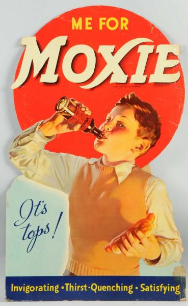 Large Moxie Cutout Cardboard Sign.