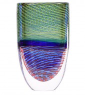 LARGE MURANO ART GLASS VASE BY