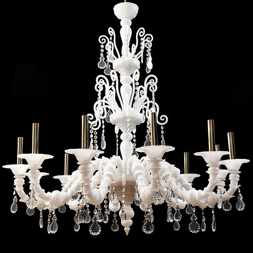 LARGE MURANO WHITE OPAQUE GLASS