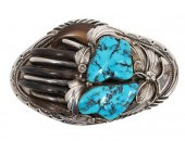 LARGE NAVAJO TURQUOISE & STERL