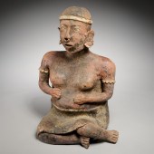 LARGE NAYARIT SEATED FEMALE FI