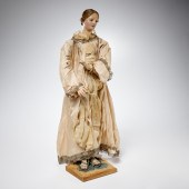 LARGE NEAPOLITAN POLYCHROMED C