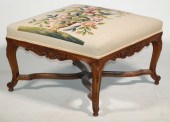 LARGE NEEDLEPOINT HASSOCK Loui