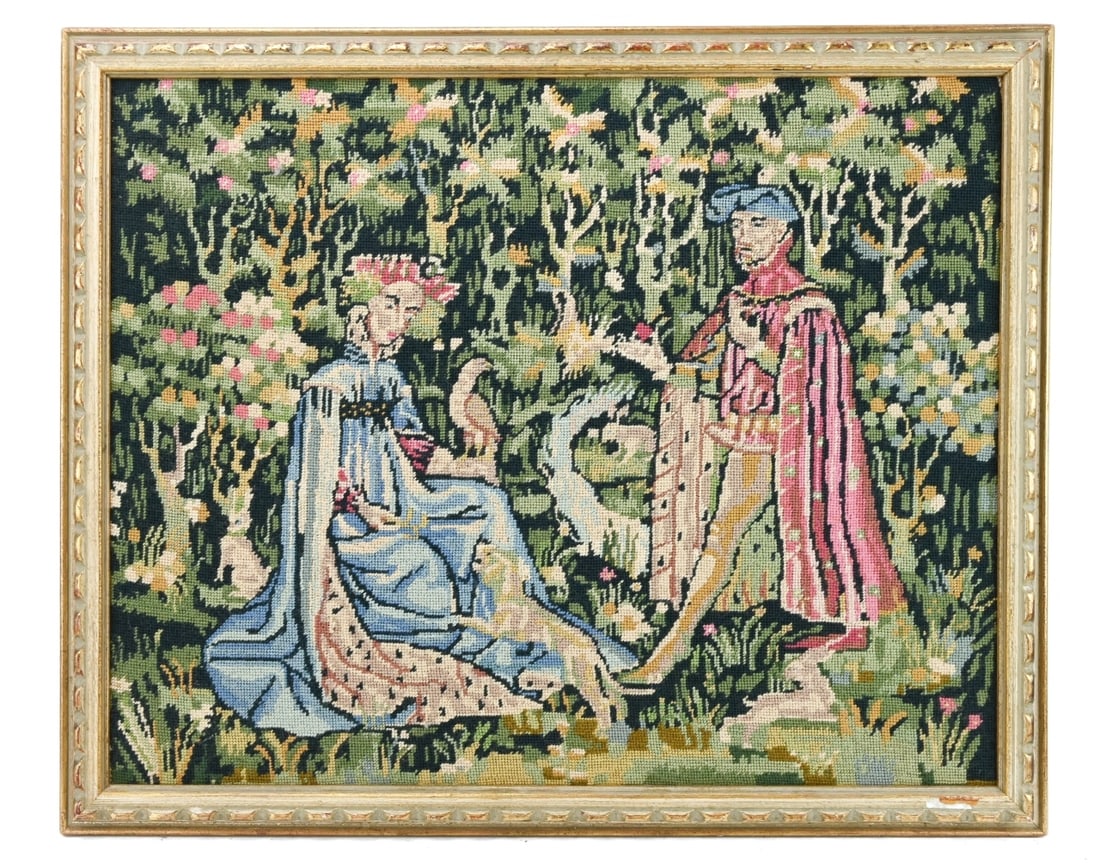 LARGE NEEDLEPOINT TAPESTRY AFTER