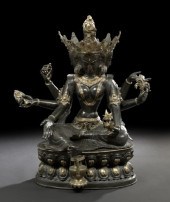 Large Nepalese Cast-Bronze Fig
