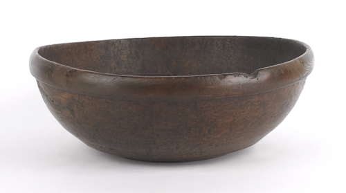 Large New England burl bowl 19th c.