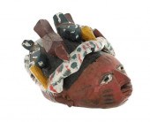 LARGE NIGERIAN POLYCHROME YORU