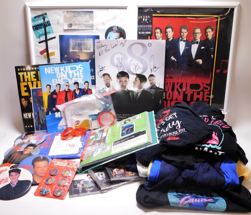 LARGE NKOTB SIGNED POSTER &