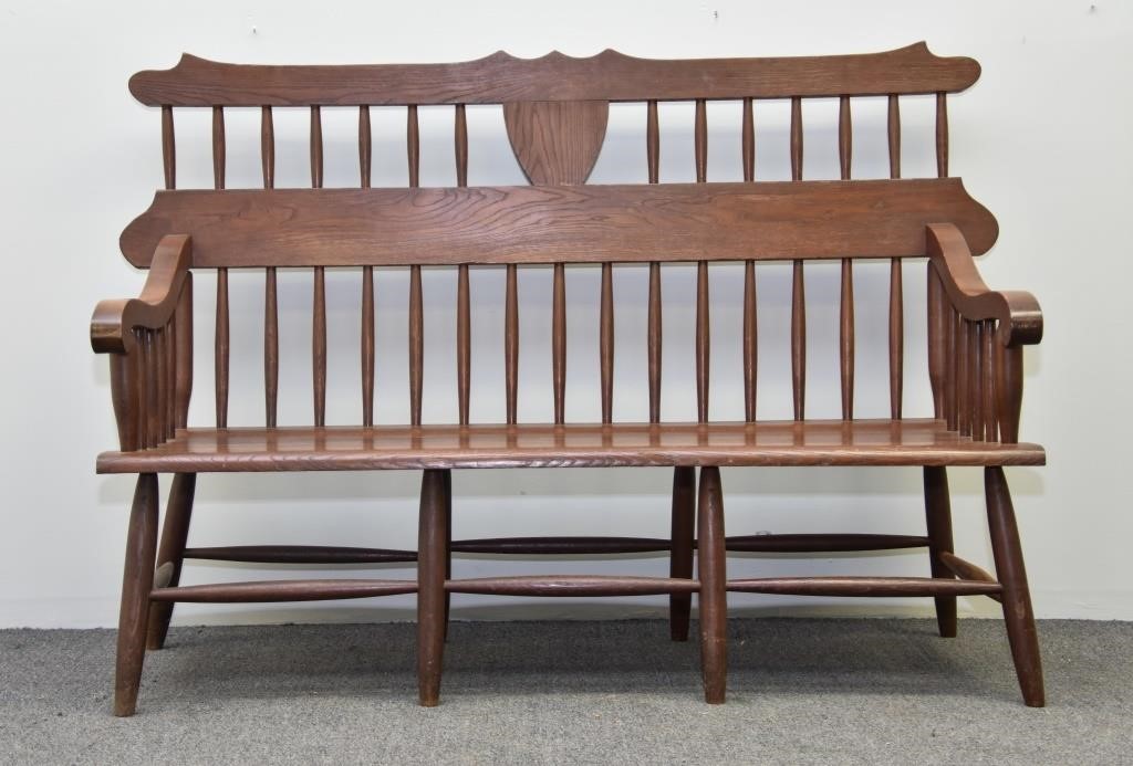 Large oak bench, early 20th c.