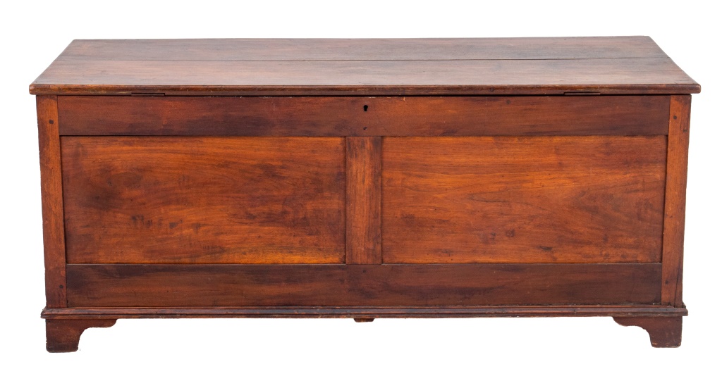 LARGE OAK BLANKET TRUNK CHEST, 19TH