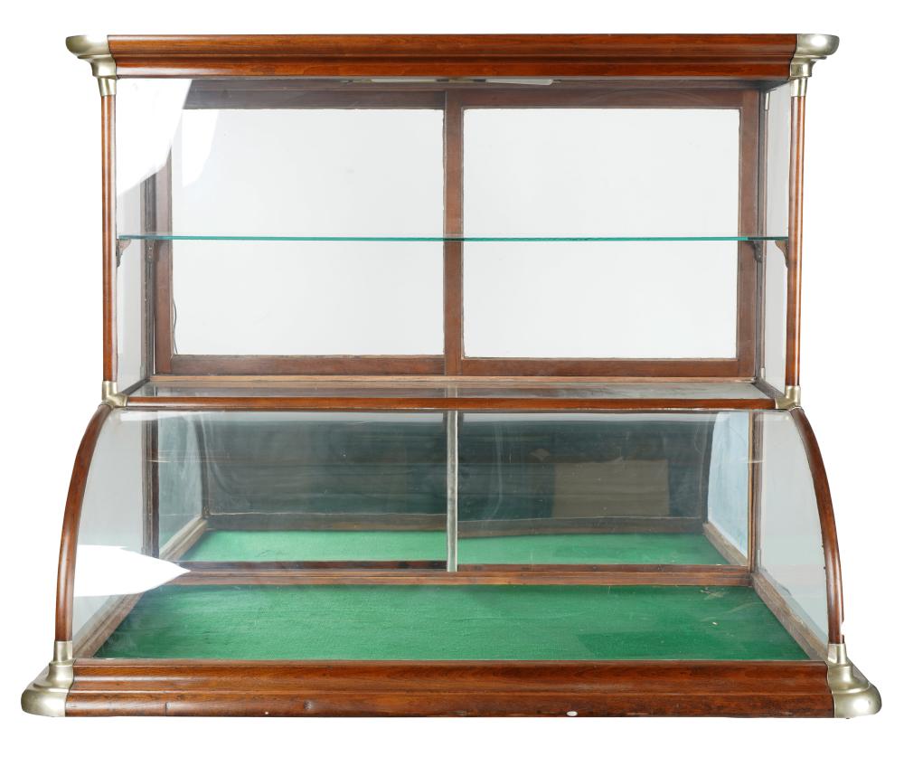 LARGE OAK & GLASS TABLETOP