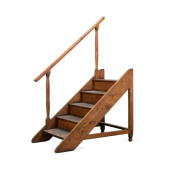 LARGE OAK LIBRARY ROLLING STAI