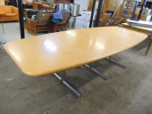LARGE OAK TOP CONFERENCE TABLE