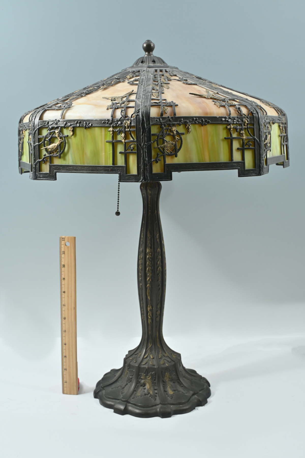 LARGE OCTAGONAL FILLIGREE STAINED