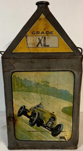 LARGE OIL CAN WITH 1920’S PERI
