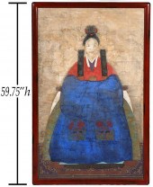 LARGE OIL ON BOARD OF CHINESE