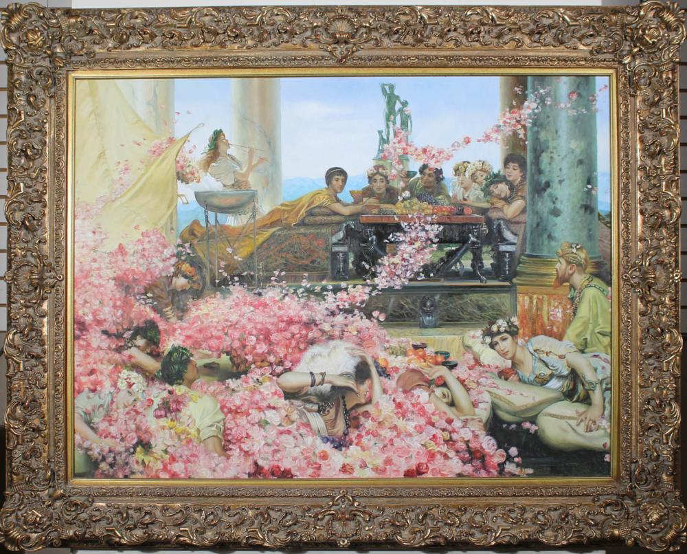 LARGE OIL ON CANVAS AFTER SIR