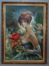 Large oil on canvas by Americo