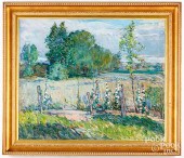 LARGE OIL ON CANVAS IMPRESSION