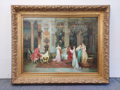 LARGE OIL ON CANVAS PAINTING: