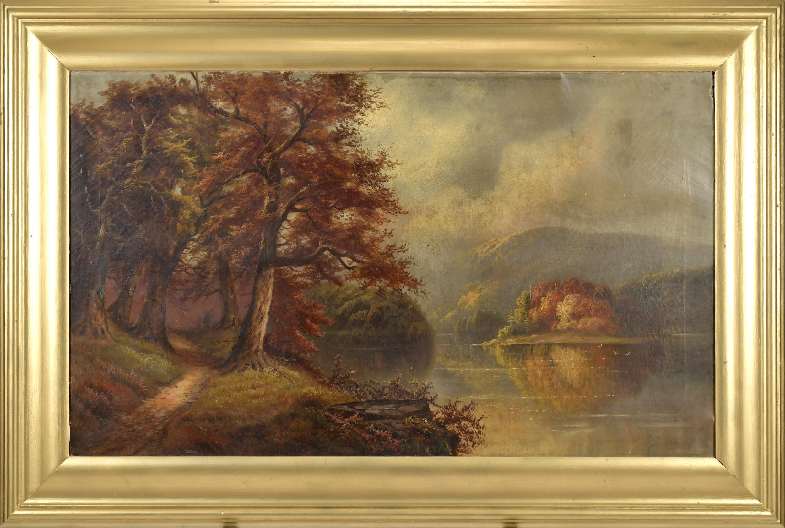 LARGE OIL ON CANVAS, RIVER