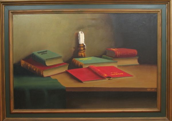 Large Oil on Canvas Wolff35 ?" x 23