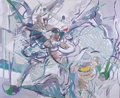 LARGE OIL ON CANVASLARGE OIL O