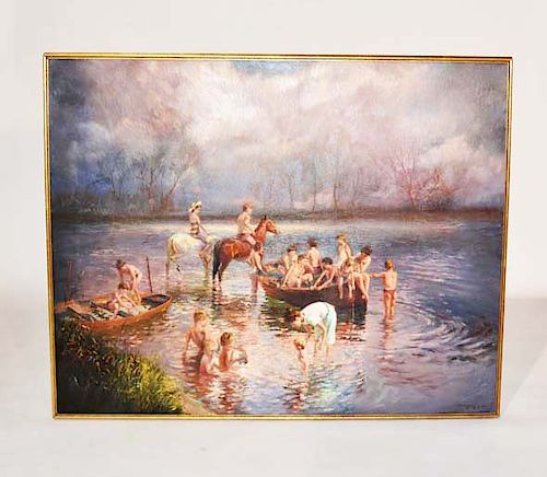 LARGE OIL ON CANVASLarge oil on