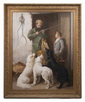 LARGE OIL PAINTING AND FRAMED
