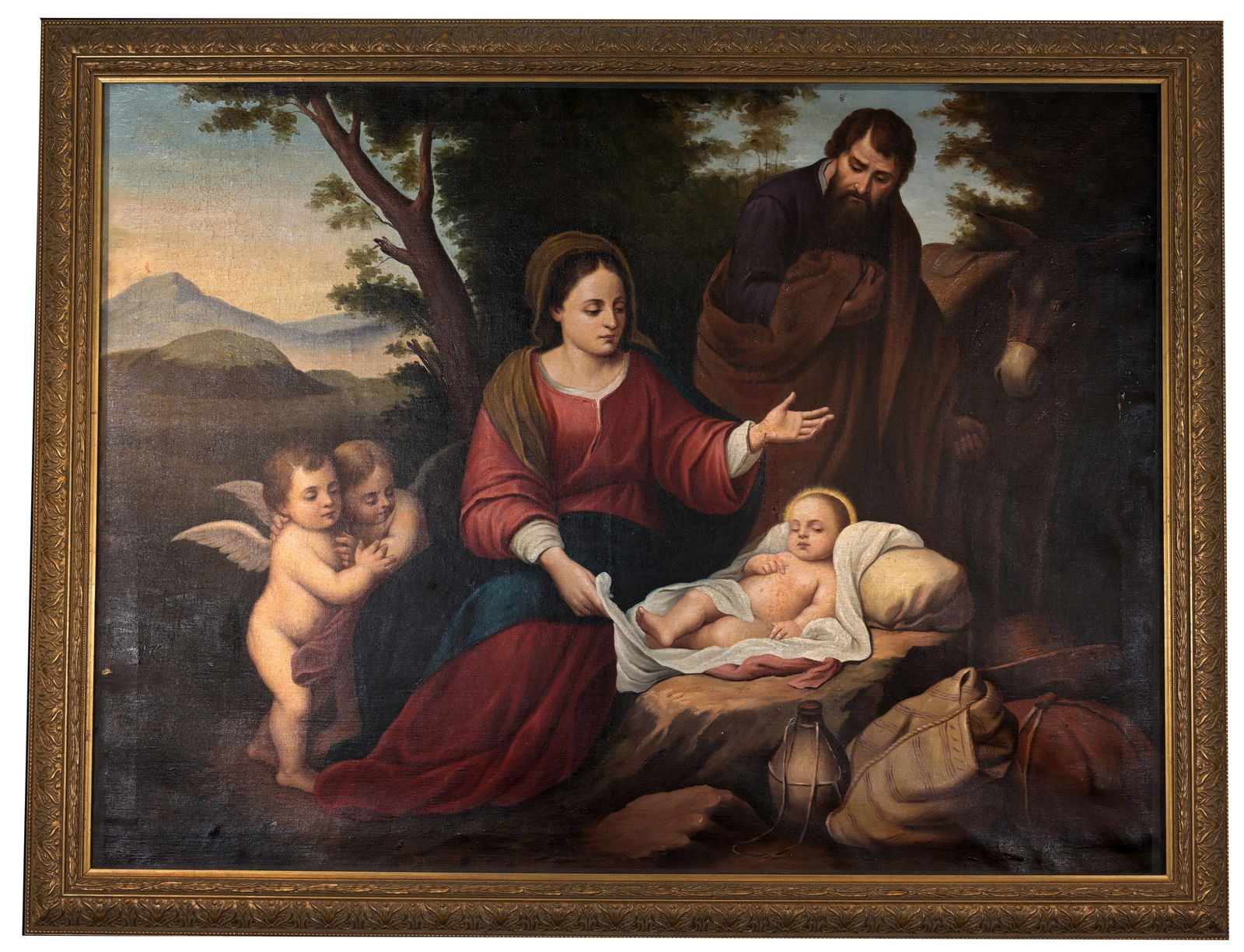 LARGE OLD MASTER STYLE NATIVITY