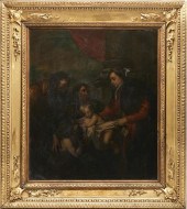 LARGE OLD MASTER STYLE OIL, HO