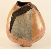 LARGE ORGANIC FORM GLAZED VESS