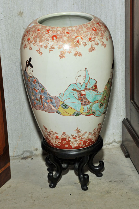 LARGE ORIENTAL VASE. White